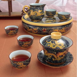 典藏茗韵 台湾精品红金龙侧把壶茶具套装赏析