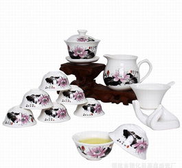 厂家直销陶瓷功夫茶具礼品套装 实木茶盘特价促销批发价格解析