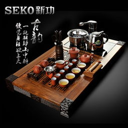 品味东方茶韵 新功SEKO黑檀木茶盘组合，典雅生活中的实用之选